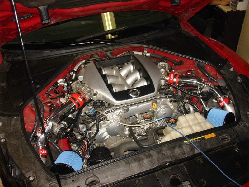 Injen 10-12 Nissan R35 GTR V6 3.8L Twin Turbo Polished Short Ram Intake-Cold Air Intakes-Grocery Getter Performance