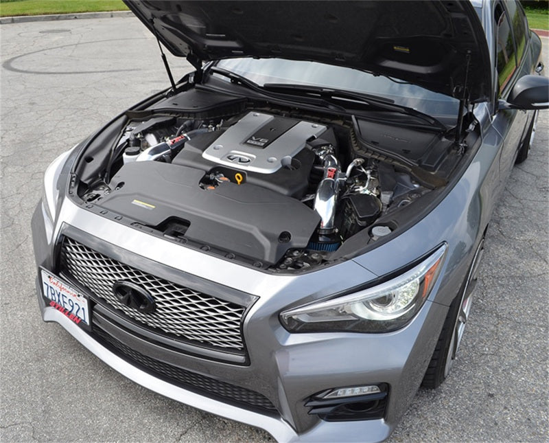 Injen 14 Infiniti Q50 3.7L V6 Black Dual Short Ram Intake w/ MR Techn and Heat Shields-Cold Air Intakes-Grocery Getter Performance