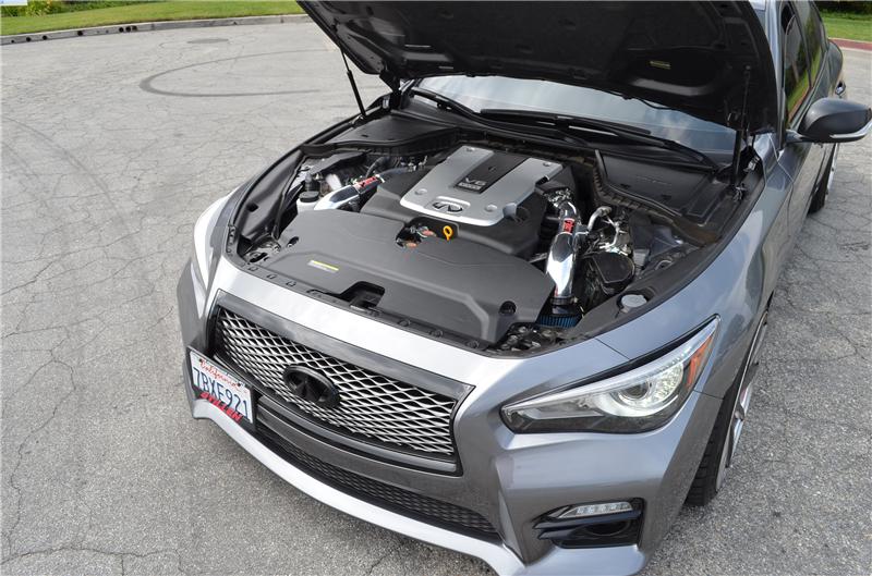 Injen 14 Infiniti Q50 3.7L V6 Polished Dual Short Ram Intake w/ MR Techn and Heat Shields-Cold Air Intakes-Grocery Getter Performance