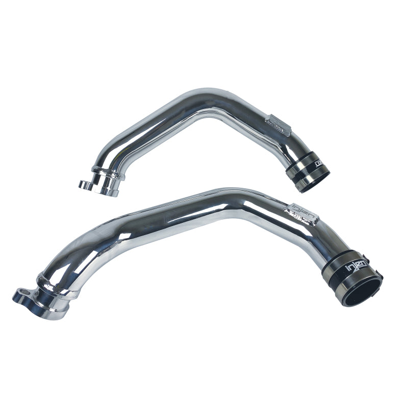 Injen 15-16 BMW M3 (F80) L6 Twin Turbo Polished Intercooler Charge Pipe w/ 1/8in Female NPT Bungs-Intercooler Pipe Kits-Grocery Getter Performance