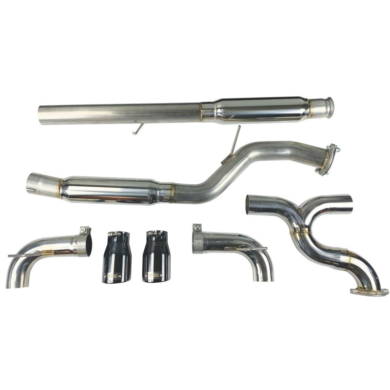 Injen 16-18 Ford Focus RS 3in Cat-Back Stainless Steel Exhaust w/ 4in Black Chrome Tips-Catback-Grocery Getter Performance