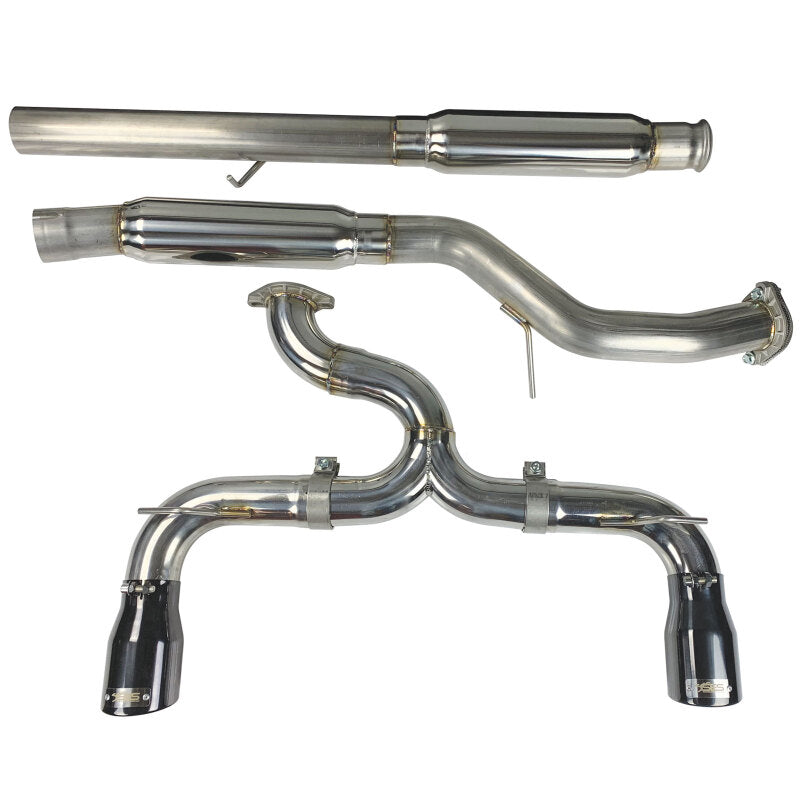 Injen 16-18 Ford Focus RS 3in Cat-Back Stainless Steel Exhaust w/ 4in Black Chrome Tips-Catback-Grocery Getter Performance