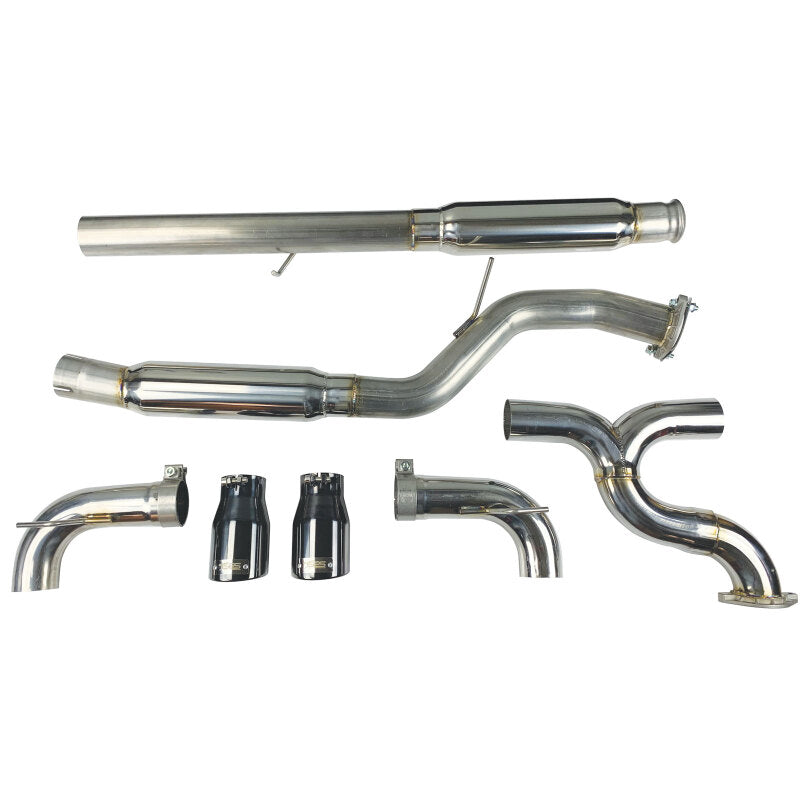 Injen 16-18 Ford Focus RS 3in Cat-Back Stainless Steel Exhaust w/ 4in Black Chrome Tips-Catback-Grocery Getter Performance