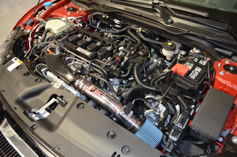 Injen 16-21 Honda Civic 1.5L 4 Cyl. Wrinkle Red Short Ram Intake-Cold Air Intakes-Grocery Getter Performance