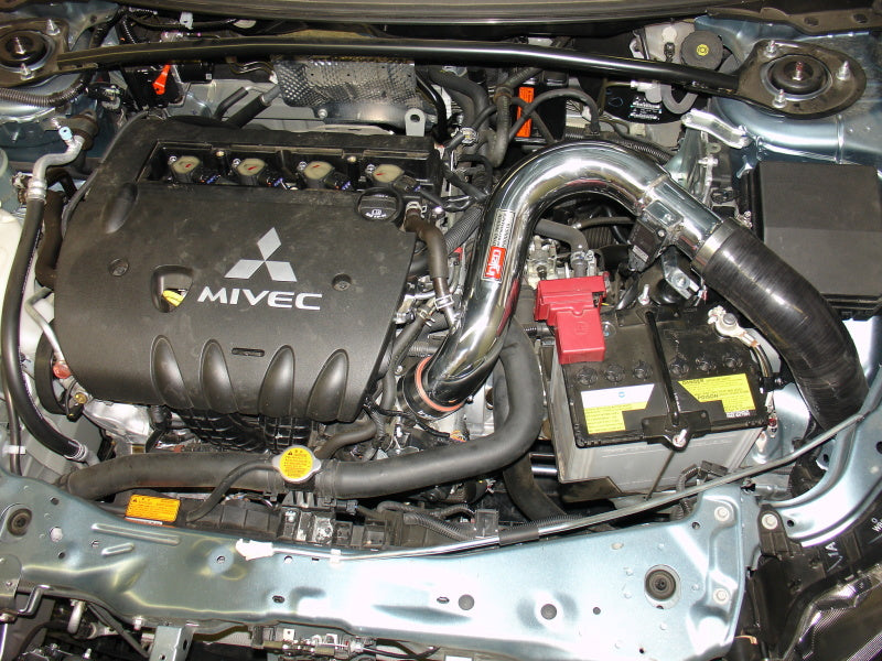 Injen 2015 Mitsubishi Lancer 2.4L 5spd w/o Xenon Headlights Polished Cold Air Intake (Manual)-Cold Air Intakes-Grocery Getter Performance
