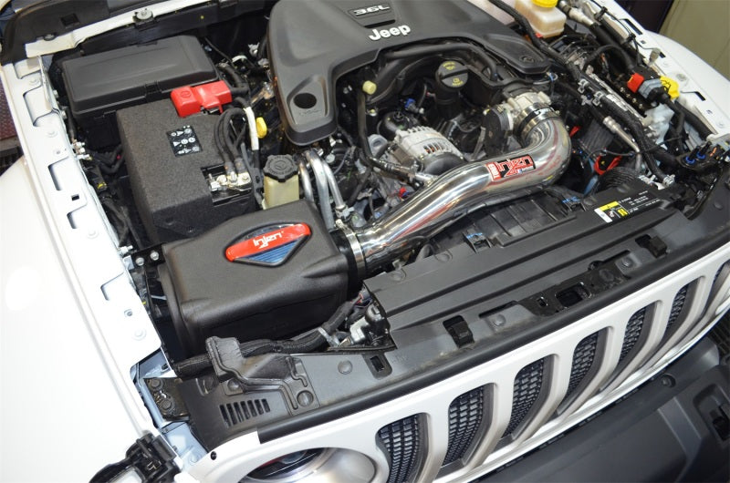 Injen 2018+ Jeep Wrangler JL V6-3.6L Polished Power-Flow Air Intake System-Cold Air Intakes-Grocery Getter Performance