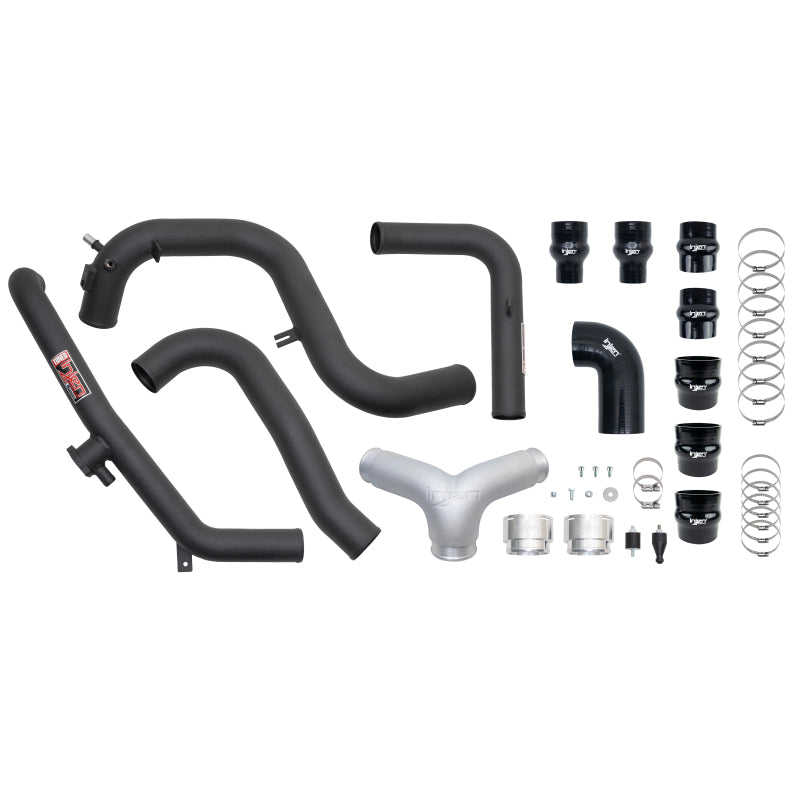 Injen 21-23 Ford Bronco 2.7L V6 (TT) EcoBoost SES Intercooler Pipes - Wrinkle Black-Intercooler Pipe Kits-Grocery Getter Performance