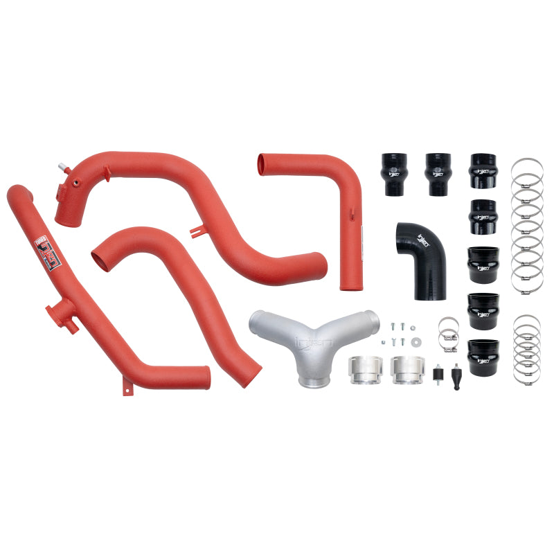 Injen 21-23 Ford Bronco 2.7L V6 (TT) EcoBoost SES Intercooler Pipes - Wrinkle Red-Intercooler Pipe Kits-Grocery Getter Performance
