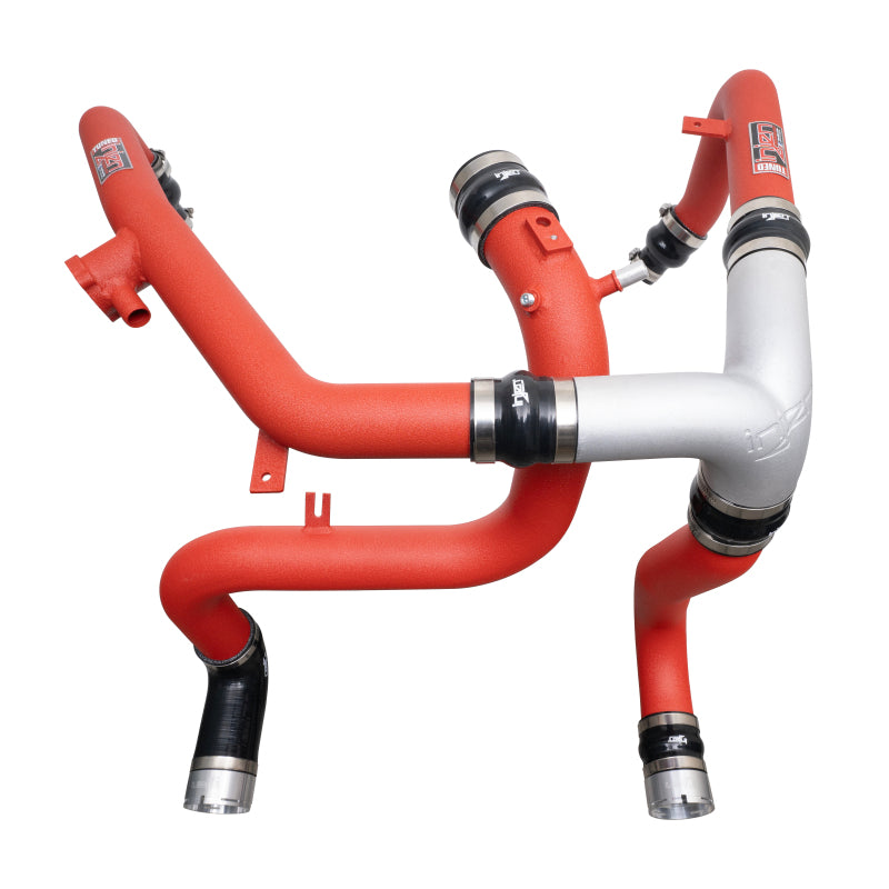 Injen 21-23 Ford Bronco 2.7L V6 (TT) EcoBoost SES Intercooler Pipes - Wrinkle Red-Intercooler Pipe Kits-Grocery Getter Performance