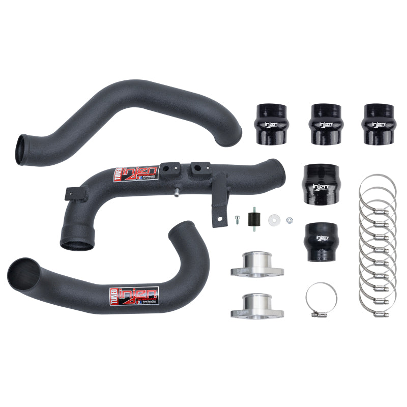 Injen 22-23 Honda/Acura Civic/Si/Integra 1.5L Turbo Aluminum Intercooler Pipe Kit - Wrinkle Black-Intercooler Pipe Kits-Grocery Getter Performance