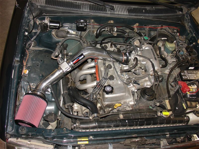 Injen 97-99 Tacoma 4 Cyl. only Polished Power-Flow Air Intake System-Cold Air Intakes-Grocery Getter Performance