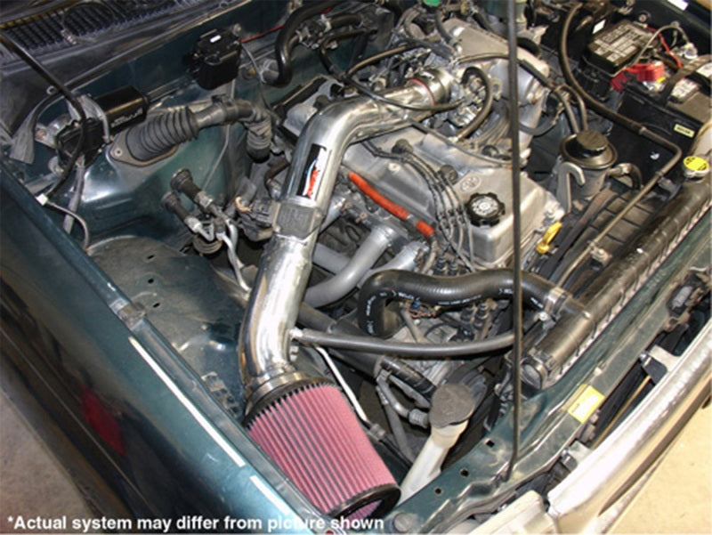 Injen 97-99 Tacoma 4 Cyl. only Wrinkle Black Power-Flow Air Intake System-Cold Air Intakes-Grocery Getter Performance