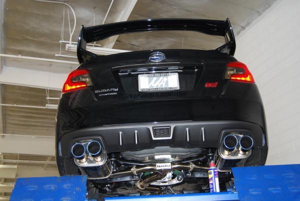 Invidia 15+ Subaru WRX/STI 4Dr Q300 Twin Outlet Rolled Titanium Burnt Quad Tip Cat-Back Exhaust-Catback-Grocery Getter Performance