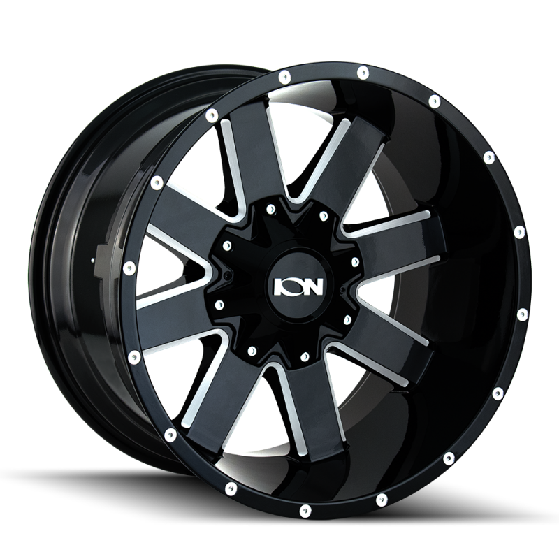 ION Type 141 20x10 / 5x127 BP / -19mm Offset / 87mm Hub Gloss Black Milled Wheel-Wheels - Cast-Grocery Getter Performance