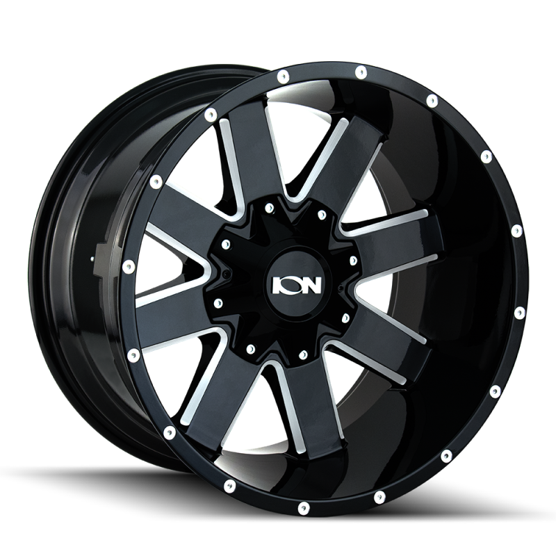 ION Type 141 20x9 / 5x127 BP / 18mm Offset / 87mm Hub Gloss Black Milled Wheel-Wheels - Cast-Grocery Getter Performance