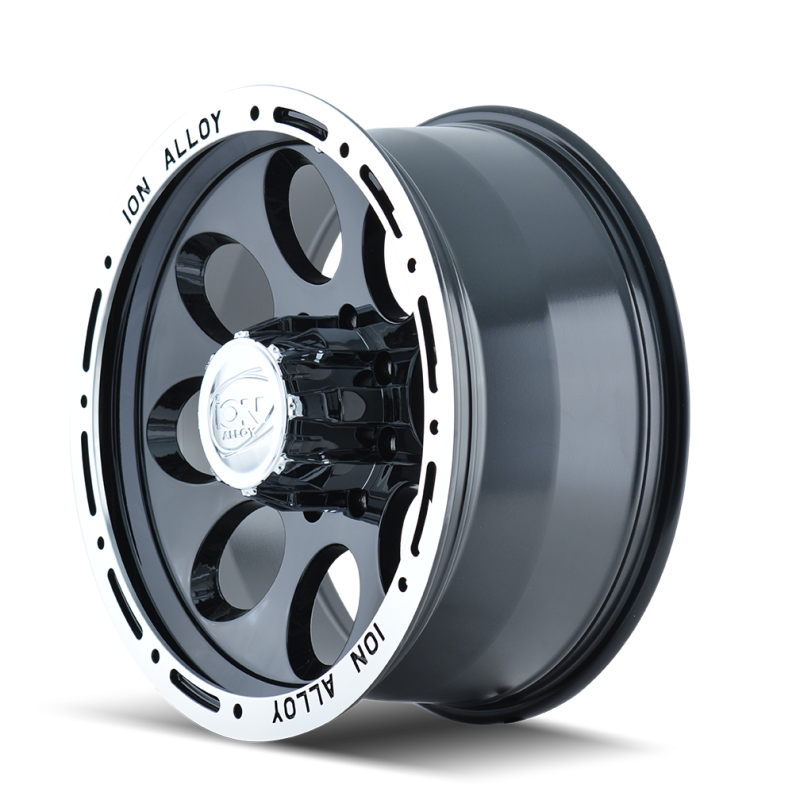 ION Type 174 16x8 / 5x139.7 BP / -5mm Offset / 108mm Hub Black/Machined Wheel-Wheels - Cast-Grocery Getter Performance