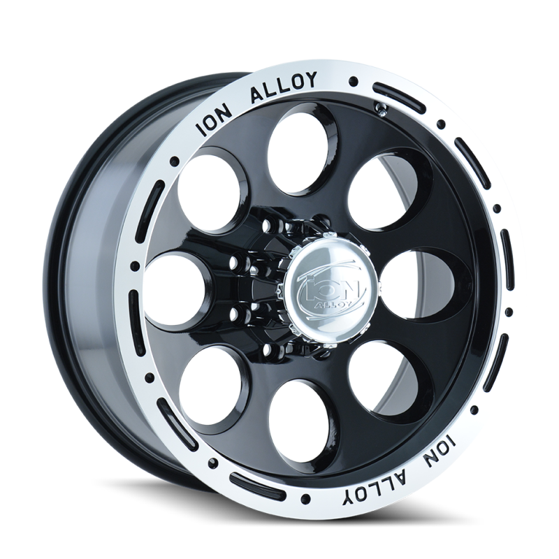 ION Type 174 16x8 / 5x139.7 BP / -5mm Offset / 108mm Hub Black/Machined Wheel-Wheels - Cast-Grocery Getter Performance