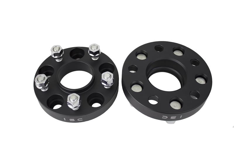 ISC Suspension Nissan 5x114.3 Hub Centric (66 Hub Bore) Wheel Spacers 25mm Black (Pair)-Wheel Spacers & Adapters-Grocery Getter Performance