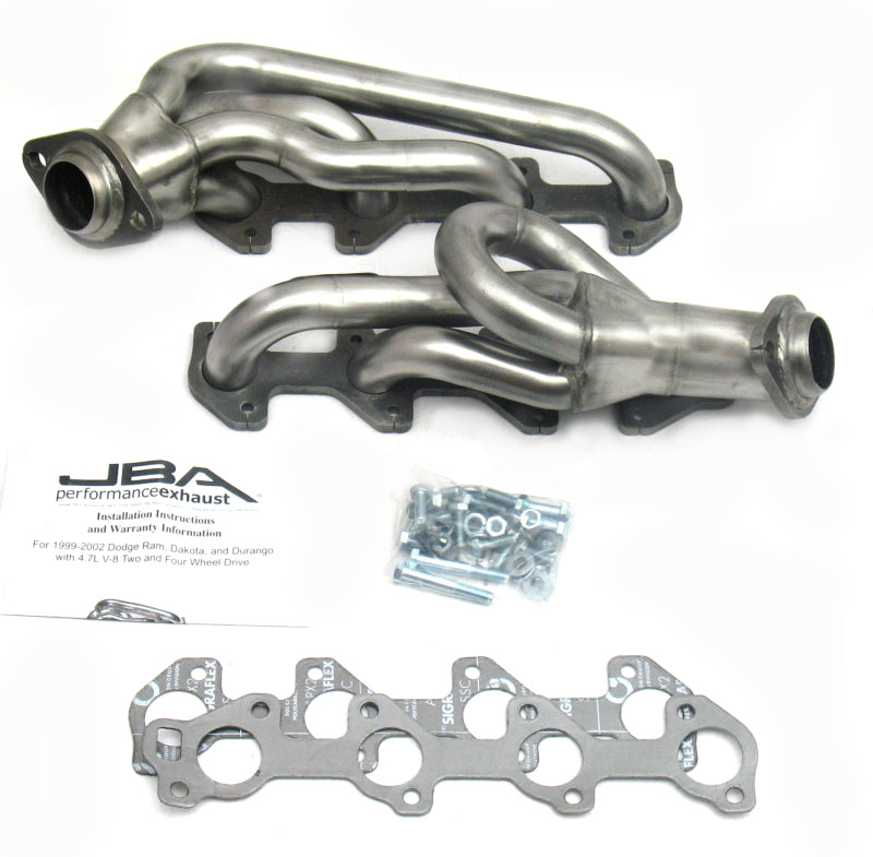 JBA 00-03 Dodge 4.7L PowerTech 1-1/2in Primary Raw 409SS Cat4Ward Header-Headers & Manifolds-Grocery Getter Performance
