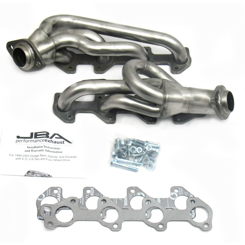 JBA 00-03 Dodge 4.7L PowerTech 1-1/2in Primary Raw 409SS Cat4Ward Header-Headers & Manifolds-Grocery Getter Performance
