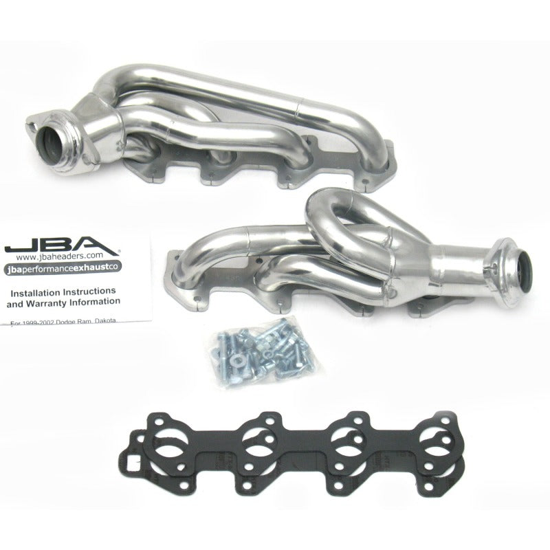 JBA 00-03 Dodge 4.7L PowerTech 1-1/2in Primary Silver Ctd Cat4Ward Header-Headers & Manifolds-Grocery Getter Performance