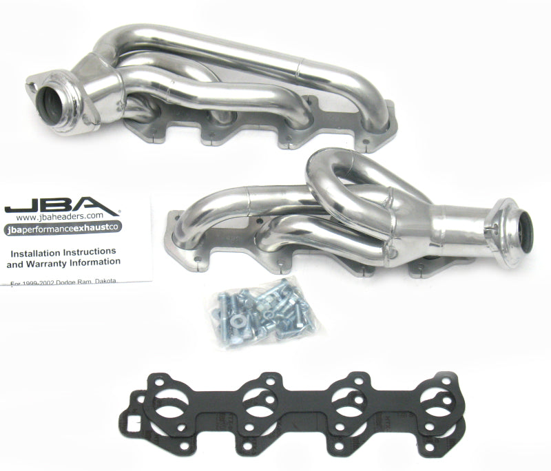 JBA 00-03 Dodge 4.7L PowerTech 1-1/2in Primary Silver Ctd Cat4Ward Header-Headers & Manifolds-Grocery Getter Performance