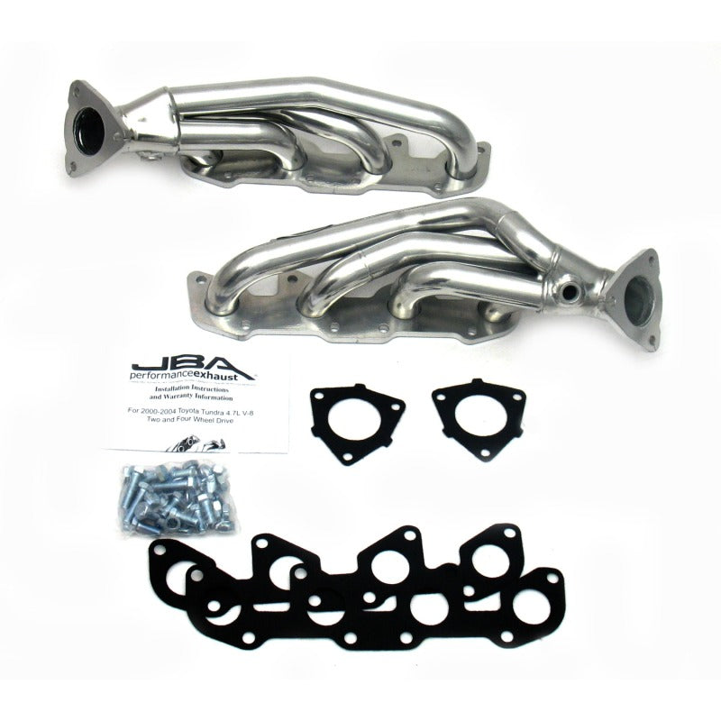 JBA 00-04 Toyota 4.7L V8 1-1/2in Primary Silver Ctd Cat4Ward Header-Headers & Manifolds-Grocery Getter Performance