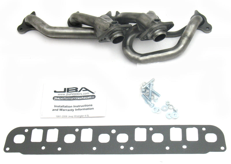 JBA 00-06 Jeep 4.0L 1-1/2in Primary Raw 409SS Cat4Ward Header-Headers & Manifolds-Grocery Getter Performance