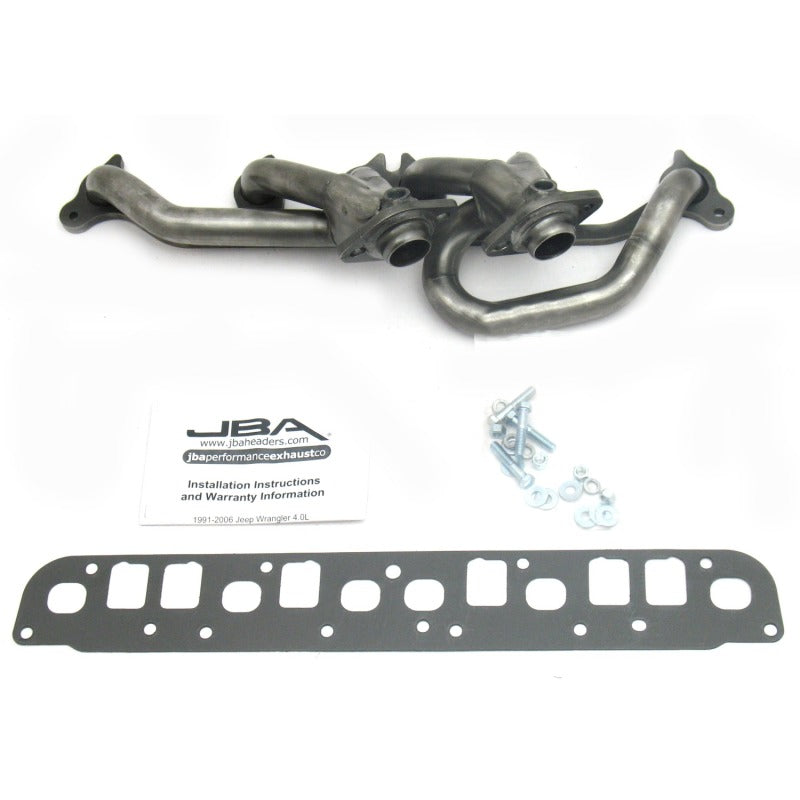 JBA 00-06 Jeep 4.0L 1-1/2in Primary Raw 409SS Cat4Ward Header-Headers & Manifolds-Grocery Getter Performance