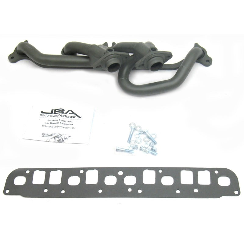 JBA 00-06 Jeep Wrangler 4.0L 1-1/2in Primary Ti Ctd Cat4Ward Header-Headers & Manifolds-Grocery Getter Performance