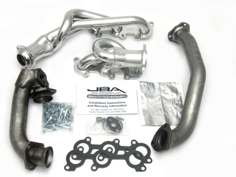 JBA 01-04 Toyota 3.4L V6 w/o EGR 1-1/2in Primary Silver Ctd Cat4Ward Header-Headers & Manifolds-Grocery Getter Performance
