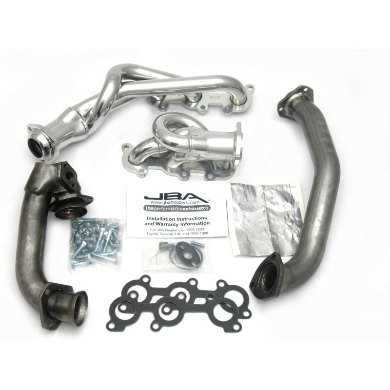 JBA 01-04 Toyota 3.4L V6 w/o EGR 1-1/2in Primary Silver Ctd Cat4Ward Header-Headers & Manifolds-Grocery Getter Performance