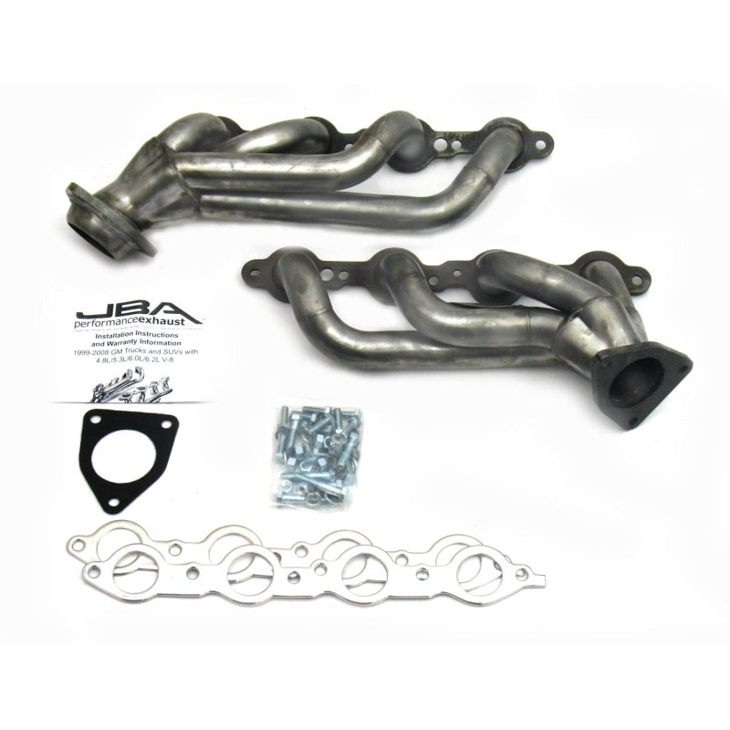 JBA 02-13 GM Truck 4.8L/5.3L LS Raw 409 Cat4Ward Header-Headers & Manifolds-Grocery Getter Performance