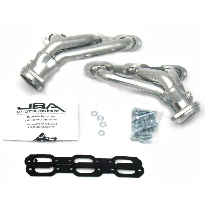 JBA 05-10 Chrysler 3.5L V6 1-5/8in Primary Silver Ctd Cat4Ward Header-Headers & Manifolds-Grocery Getter Performance