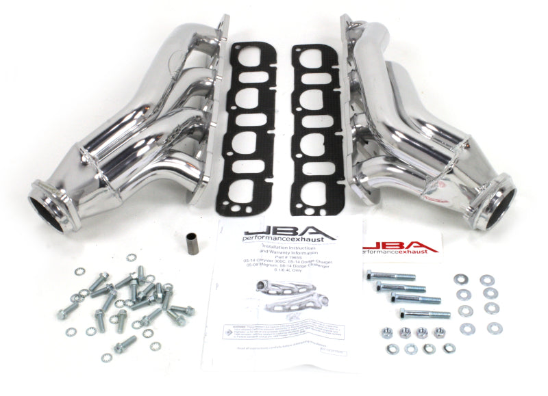 JBA 05-14 Chrysler 6.1/6.4L HEMI 1 7/8in Primary Silver Ctd Cat4Ward Header-Headers & Manifolds-Grocery Getter Performance