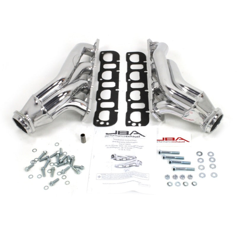 JBA 05-14 Chrysler 6.1/6.4L HEMI 1 7/8in Primary Silver Ctd Cat4Ward Header-Headers & Manifolds-Grocery Getter Performance