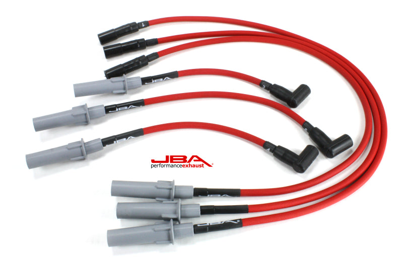 JBA 07-11 Jeep 3.8L Ignition Wires High Temp 6 Lead Set (Use w/1528S)-Spark Plug Wire Sets-Grocery Getter Performance