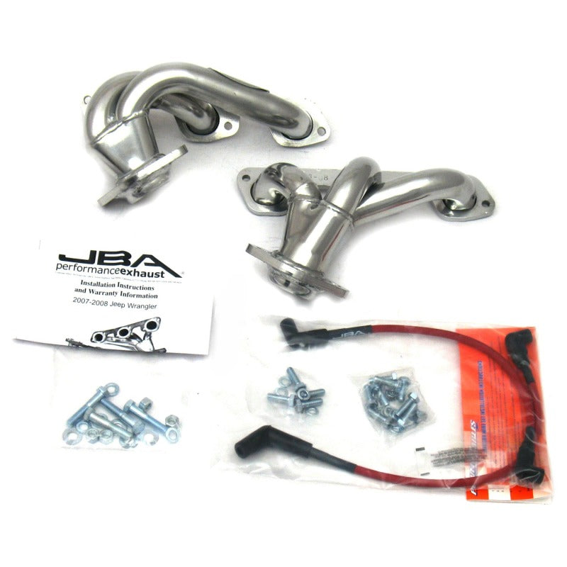 JBA 07-11 Jeep 3.8L V6 1-1/2in Primary Silver Ctd Cat4Ward Header-Headers & Manifolds-Grocery Getter Performance