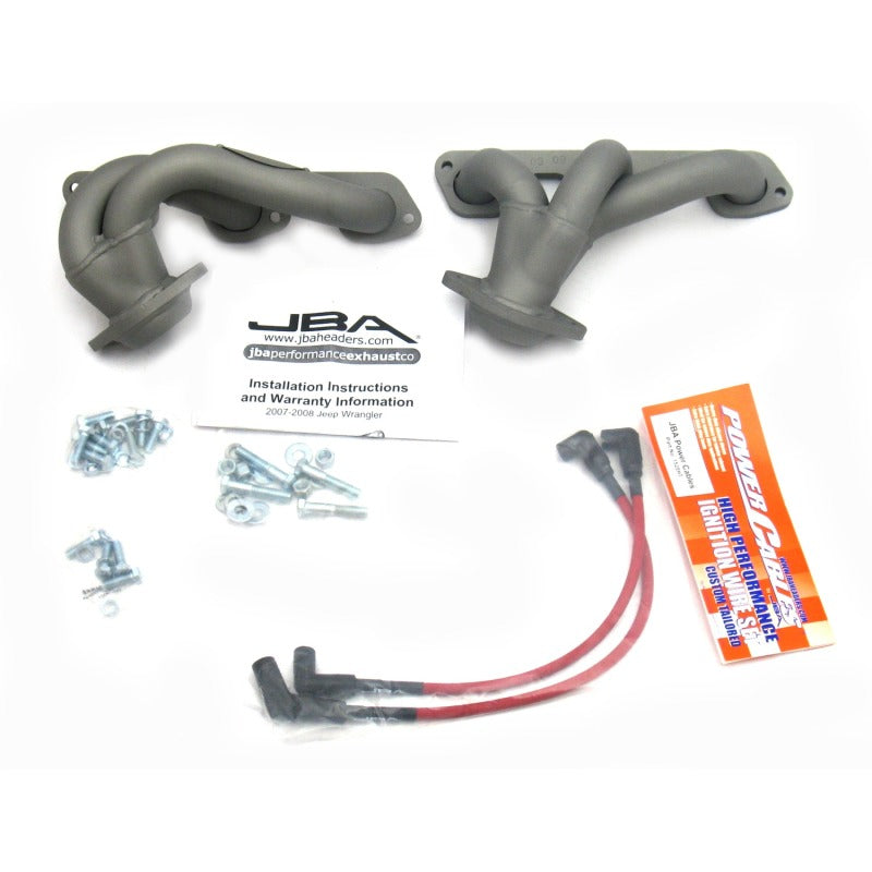 JBA 07-11 Jeep 3.8L V6 1-1/2in Primary Ti Ctd Cat4Ward Header-Headers & Manifolds-Grocery Getter Performance