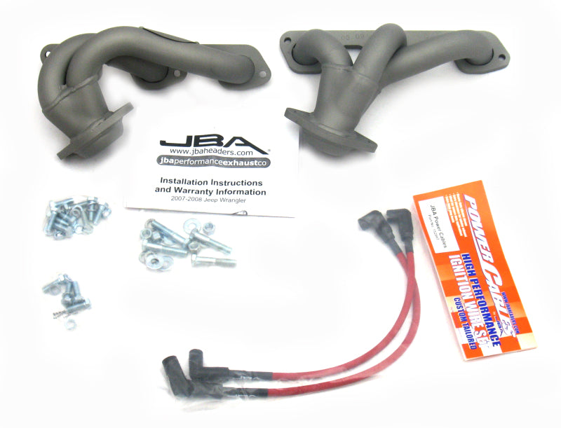 JBA 07-11 Jeep 3.8L V6 1-1/2in Primary Ti Ctd Cat4Ward Header-Headers & Manifolds-Grocery Getter Performance