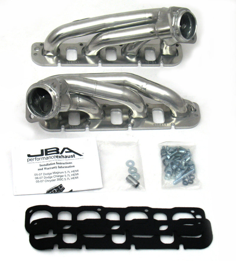 JBA 09-20 Chrysler 5.7L HEMI 1-3/4in Primary Silver Ctd Cat4Ward Header-Headers & Manifolds-Grocery Getter Performance