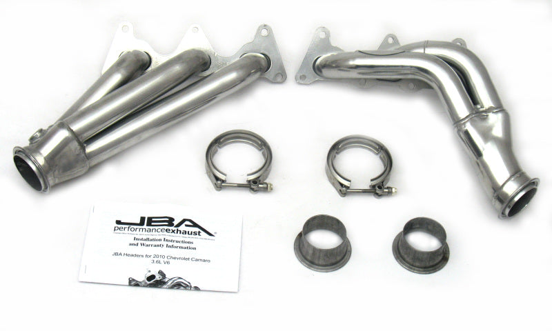 JBA 10-11 Camaro 3.6L V6 1-5/8in Primary Silver Ctd Cat4Ward Header-Headers & Manifolds-Grocery Getter Performance