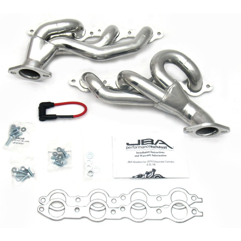 JBA 10-15 Camaro 6.2L LS 1-3/4in Primary Silver Ctd Cat4Ward Header-Headers & Manifolds-Grocery Getter Performance