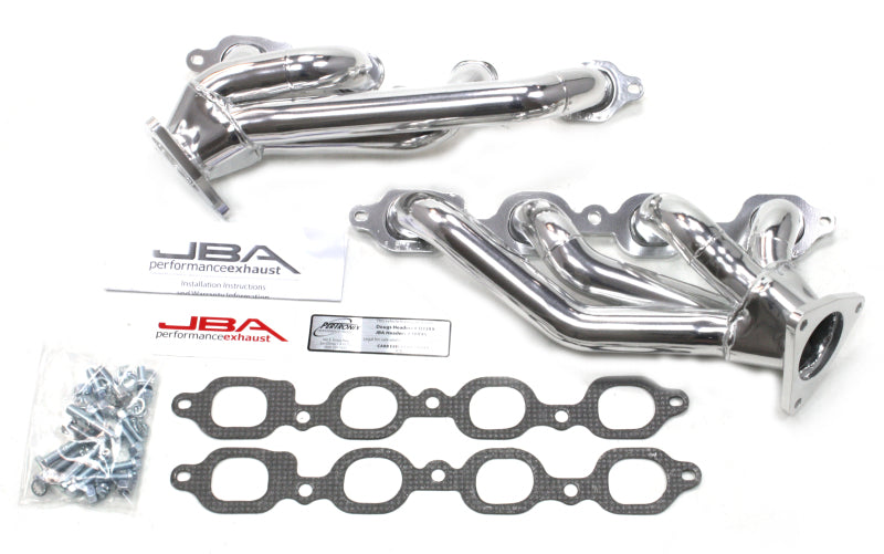 JBA 14-19 GM Truck 5.3L/6.2L DFI 1-5/8in Primary Silver Ctd Cat4Ward Header-Headers & Manifolds-Grocery Getter Performance