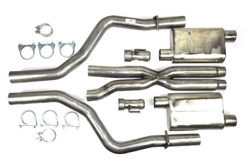 JBA 15-20 Dodge Challenger SRT8/Hellcat 6.1L/6.2L/6.4L 3in SS Dual Exit Cat-Back Exhaust-Catback-Grocery Getter Performance
