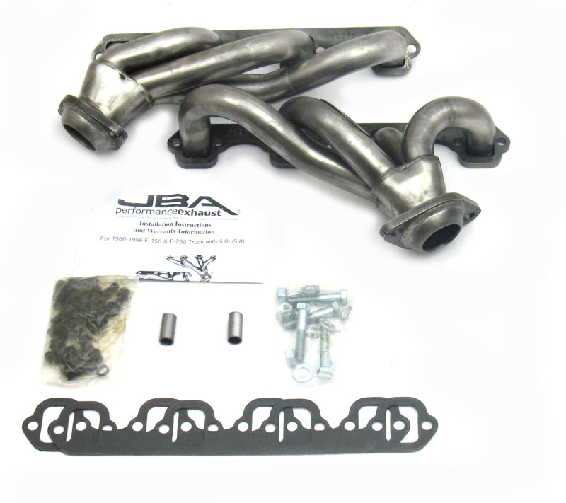 JBA 87-95 Ford F-150 5.0L SBF 1-1/2in Primary Raw 409SS Cat4Ward Header-Headers & Manifolds-Grocery Getter Performance