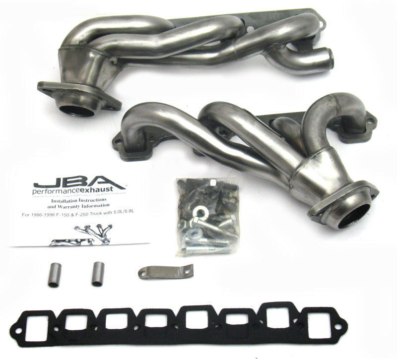 JBA 87-96 Ford F-150 5.8L SBF 1-5/8in Primary Raw 409SS Cat4Ward Header-Headers & Manifolds-Grocery Getter Performance