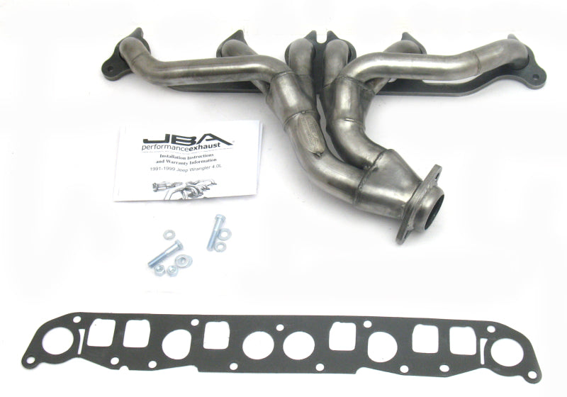 JBA 91-99 Jeep 4.0L 1-1/2in Primary Raw 409SS Cat4Ward Header-Headers & Manifolds-Grocery Getter Performance