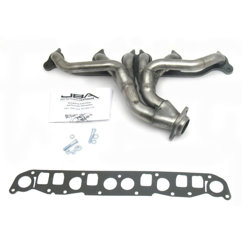 JBA 91-99 Jeep 4.0L 1-1/2in Primary Raw 409SS Cat4Ward Header-Headers & Manifolds-Grocery Getter Performance