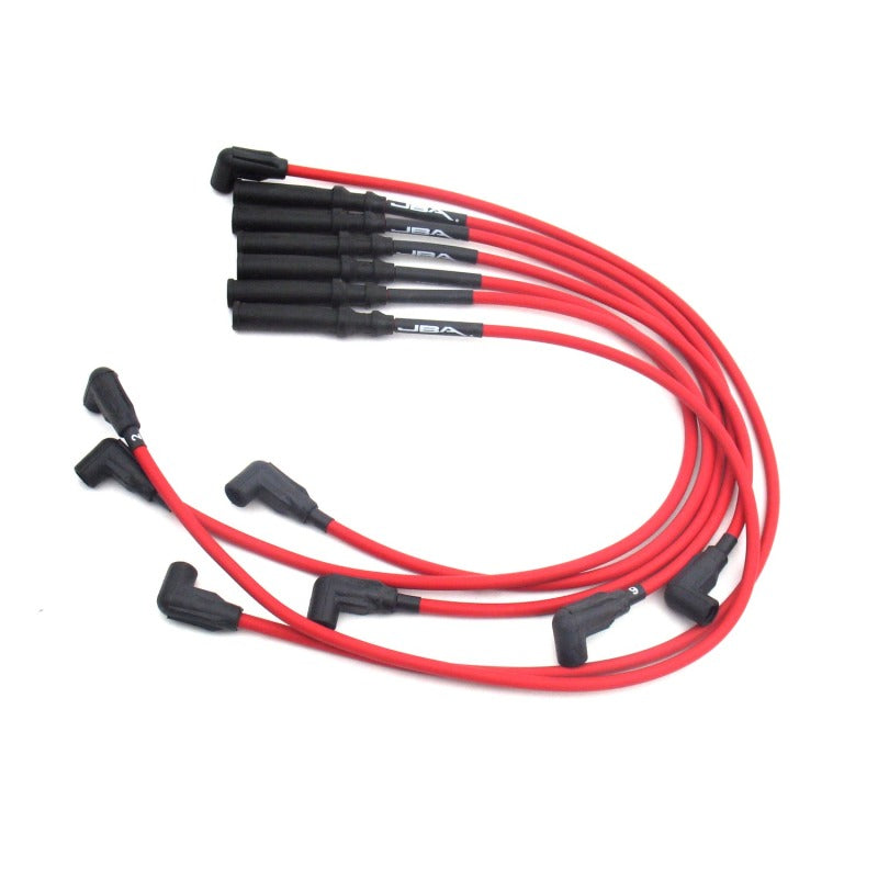 JBA 92-02 Dodge Truck 3.9L Ignition Wires - Red-Spark Plug Wire Sets-Grocery Getter Performance